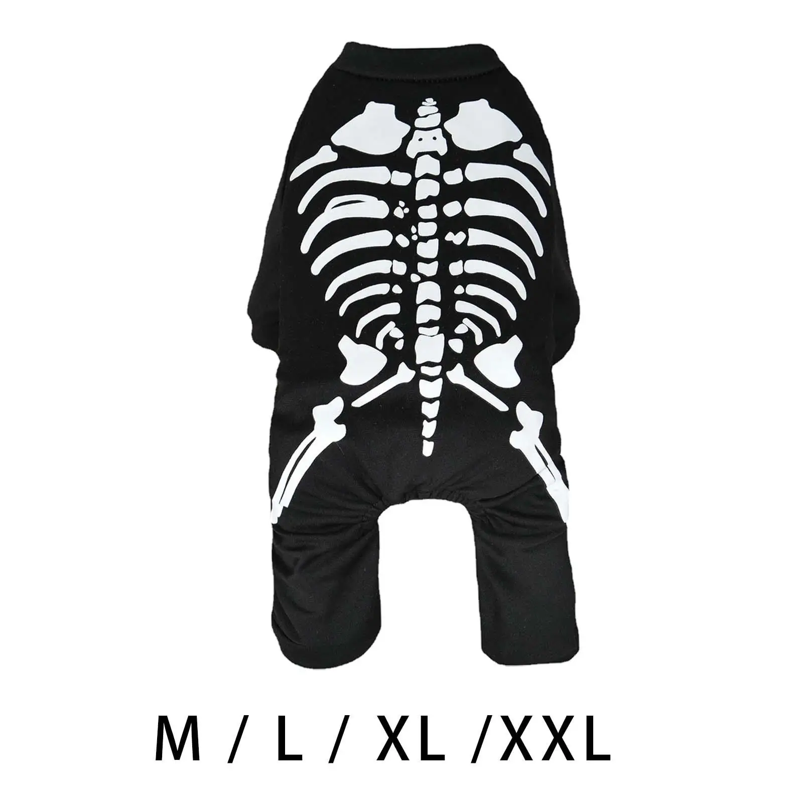 Halloween Dog Skeleton Costume Props for Puppy Kitten Beauty Contests Party
