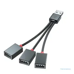 Triple - Port USB 2.0 Splitter Cable - 1 Male to 3 Female Adapter (Straight head)