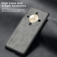 Matte Sheepskin Leather Case For Honor Magic6 Lite 5G Camera Protect Shockproof Coque On Honar Honer Magic 6 Light 6Lite 5G 2024 2