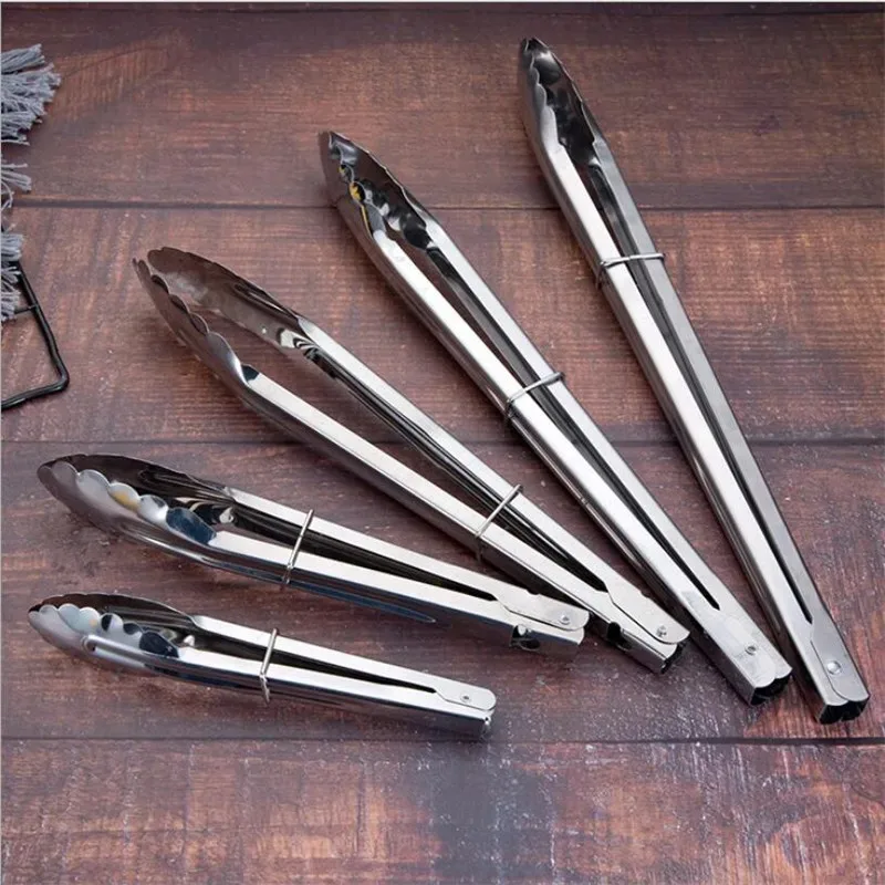 Stainless Steel Kitchen Clamp Baking Tool BBQ Clamp Self-Service Food Clamp Steak Roast Meat Clamp Bread Clamp For Home Goods