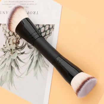 Pennello per trucco viso, un pennello per trucco portatile multifunzionale a doppia testa, pennello per fondotinta, pennello per contorno, pennello per cipria sciolto, pennello per fard, pennello per trucco tutto in uno adatto per uomini e donne