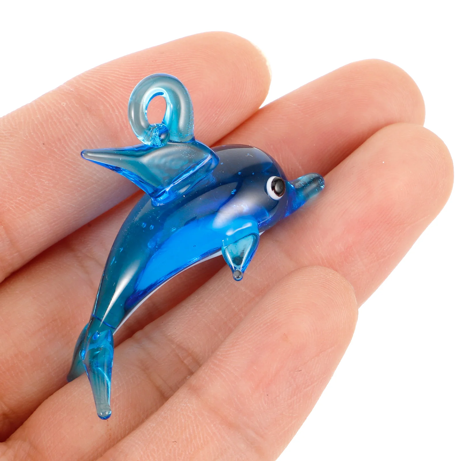 Floating Glass Fish Decoration Realistic Marine Animal Figurine Aquarium Layout Prop Cartoon Hanging Adorn Fish Tank Accessories