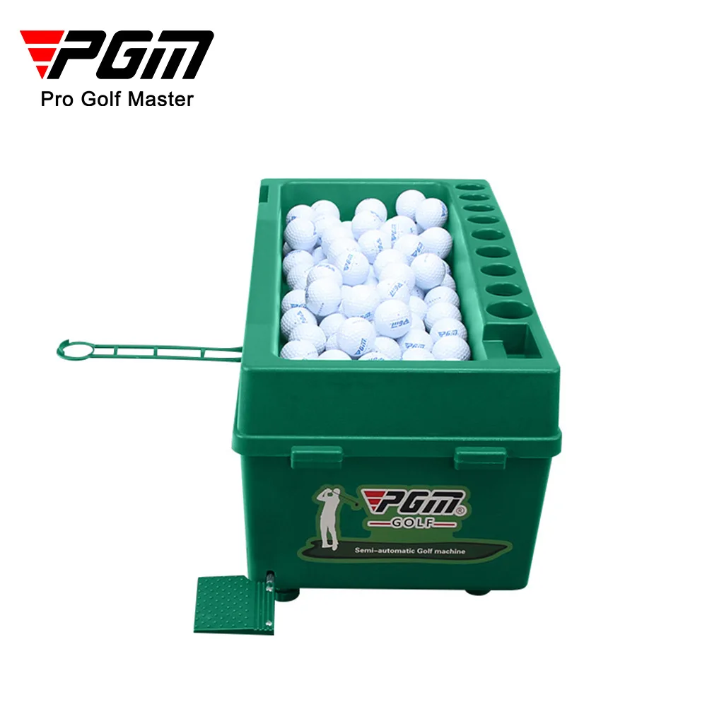 PGM Semi-automatic Golf Ball Machine Automatic Golf Ball Dispenser with Golf Clubs Holder ABS Material JQ012