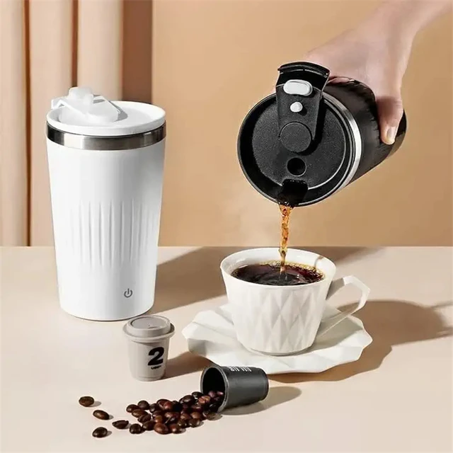 2 in 1 Coffee Cup Warmer Automatic Magnetic Stirring Mug for Home Office  USB Electric Mixing Cup Beverage Warmer Heating Plate - AliExpress