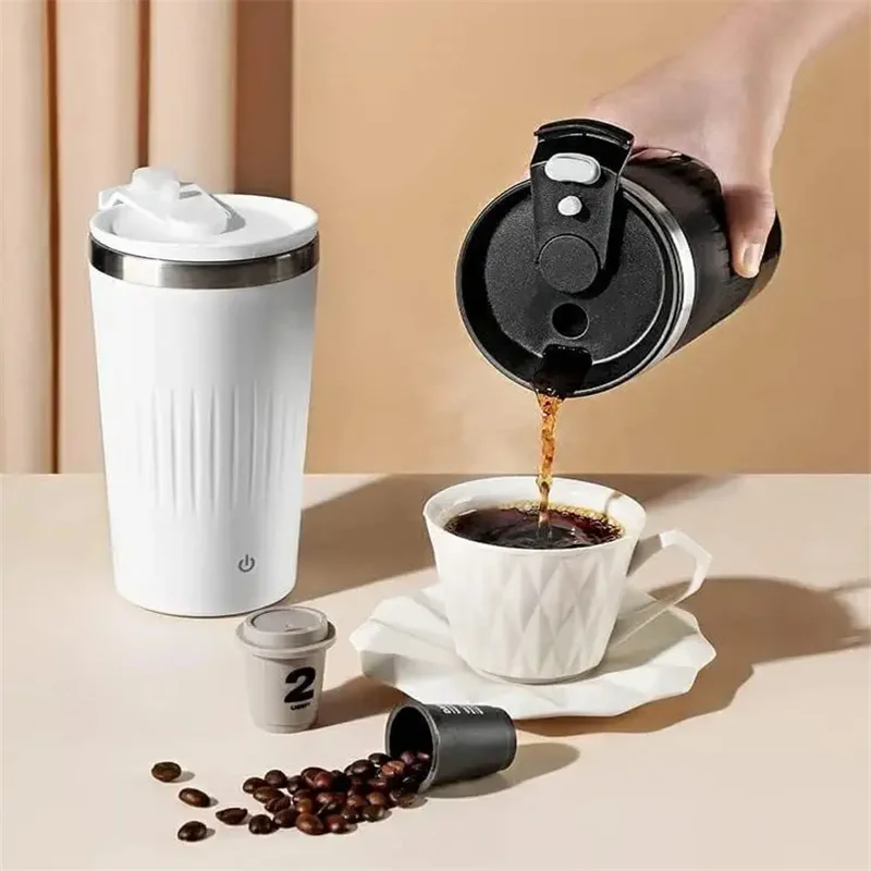 USB Automatic Stirring Magnetic Mugs Portable Stainless Steel
