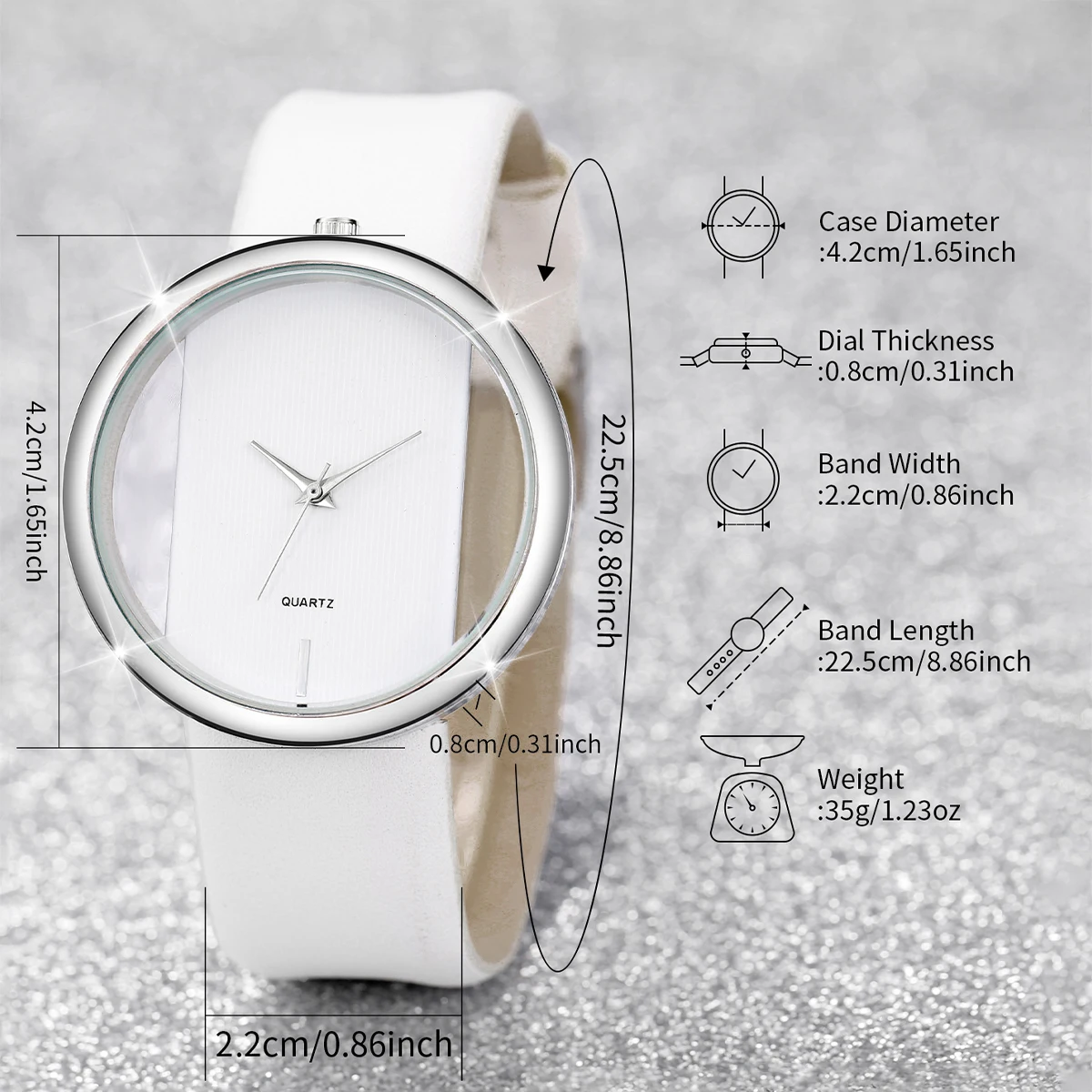4PCS Couple Watches Fashion Hollow-out Dial Leather Band Ladies Quartz Watch Bracelets Set