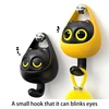 Home Decoration Creative Wall Free Punching Hook Cute Animal Shape Blink Eyes Hook For Key Holders Storage Organizer Rack 1
