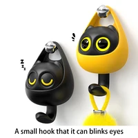 Home Decoration Creative Wall Free Punching Hook Cute Animal Shape Blink Eyes Hook For Key Holders Storage Organizer Rack 1