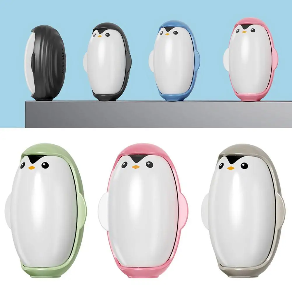 Lint Remover Penguin Portable Sticky Washable Reusable Mini Roller Brush For Pet Hair Clothing