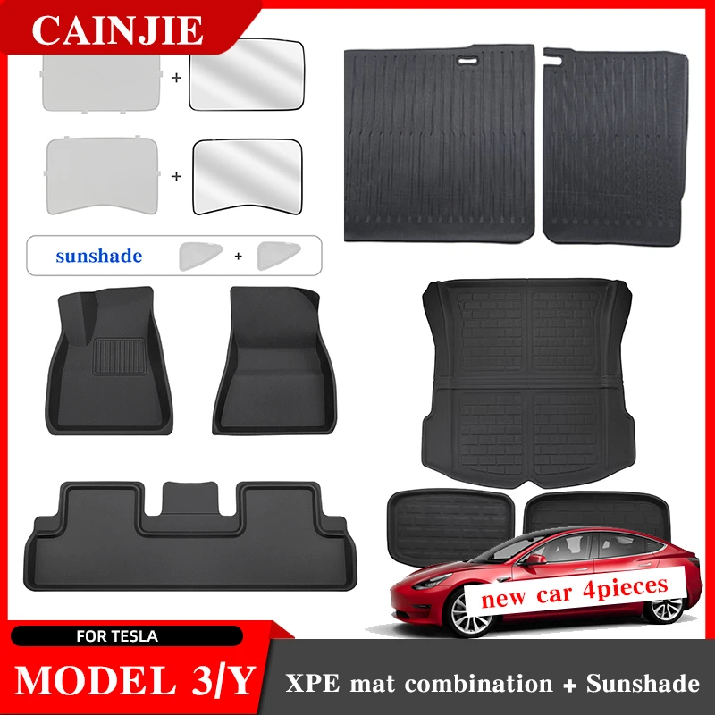 Floor Mats For Tesla Model 3 Y 2022 Left Right Driving All Weather Anti