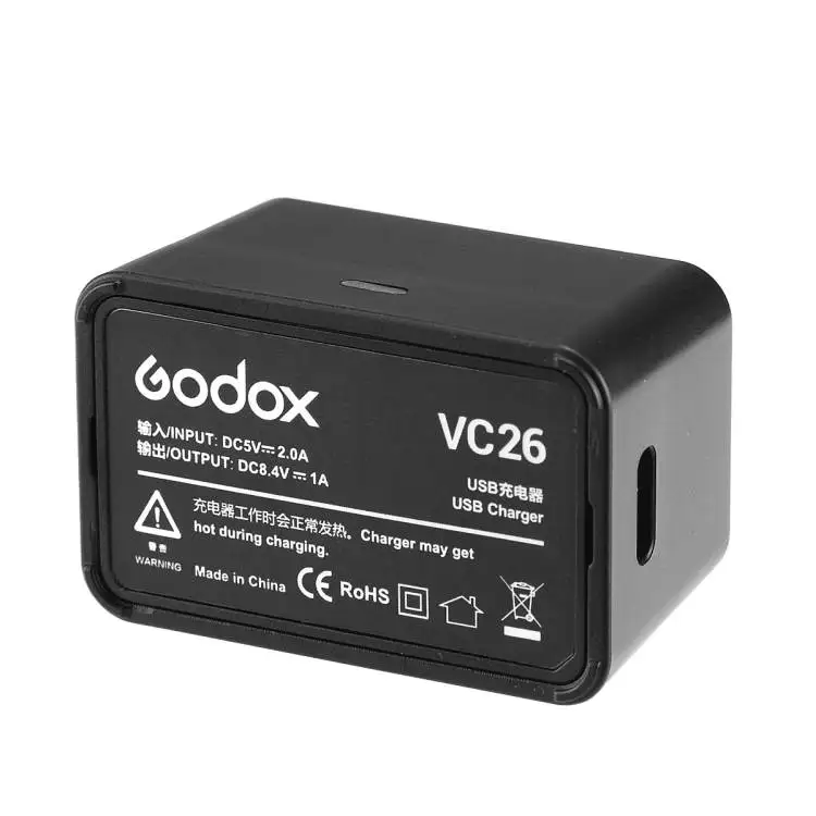 

Зарядное устройство USB Godox VC26 для вспышки V1 Speedlite