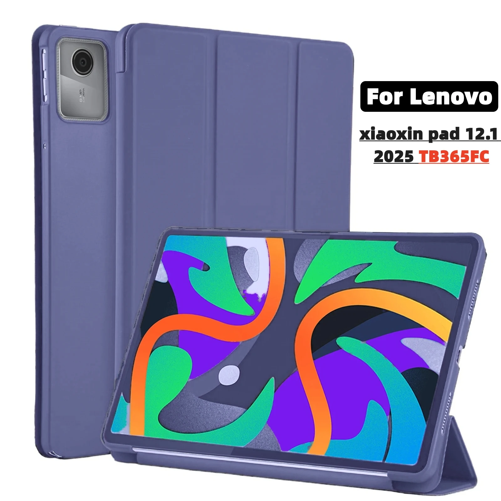 Ultra Slim TPU Soft Back Cover with Tri-Fold Magnetic Stand