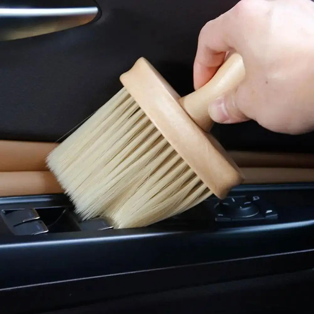 

Auto Car Interior Cleaning Detailing Brush Air Outlet Soft Sweeping Detailing Brush Wooden Dust Remover Bristles Dashboard R2V8