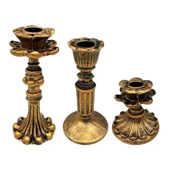 Vintage Gold Candlestick Set 1