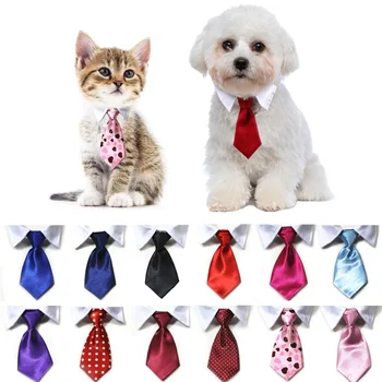 Pet Dog Cat Formal Necktie Tuxedo Bow Tie Black and Red Collar for Dog Cat Pet Accessories Suit for Small Medium Dogs and Cats 1