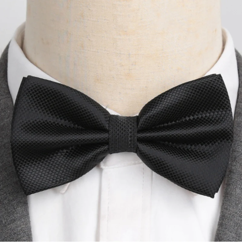 Herren-Fliege, modische Schmetterlingsfliege für Party und Hochzeit, für Jungen und Mädchen, einfarbige Candy-Fliege, Accessoires, schwarze Fliege