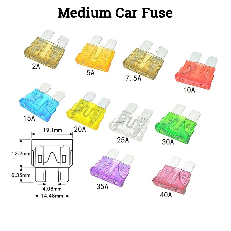 10/50/100pcs Aluminum Car Blade Fuse Kit for Car Boat Auto Accessories