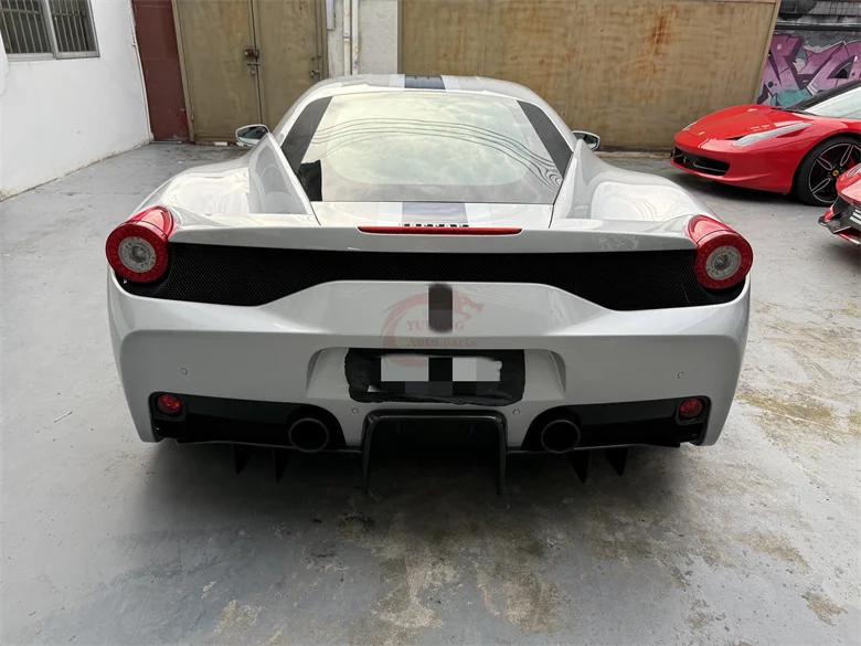 Speciale Style Dry Carbon Fiber Body Kit Front Bumper Rear Bumper Hood Side Skirts Exhaust Pipe for Ferrari 458 Italy