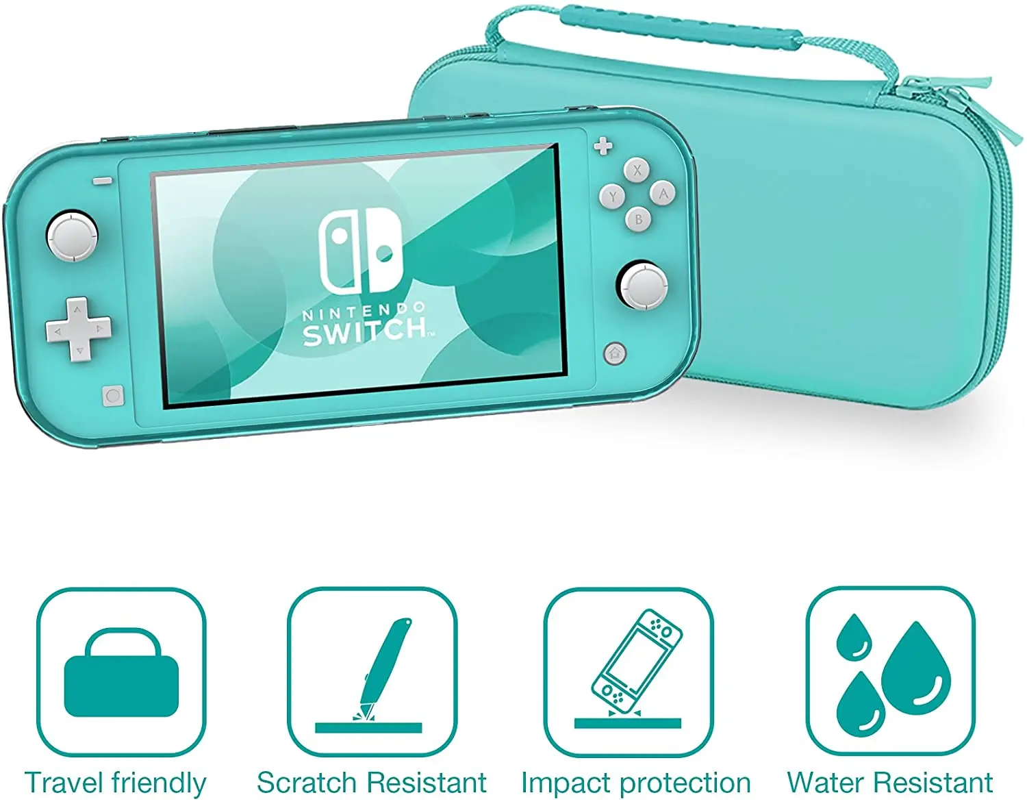 HEYSTOP kompatybilny z Switch Lite futerał do przenoszenia, Switch Lite etui z miękkim etui ochronne z TPU karta gier 6 uchwyt na kciuk czapki 3 HEYSTOP kompatybilny z Switch Lite futerał do przenoszenia, Switch Lite etui z miękkim etui ochronne z TPU karta gier 6 uchwyt na kciuk czapki 3