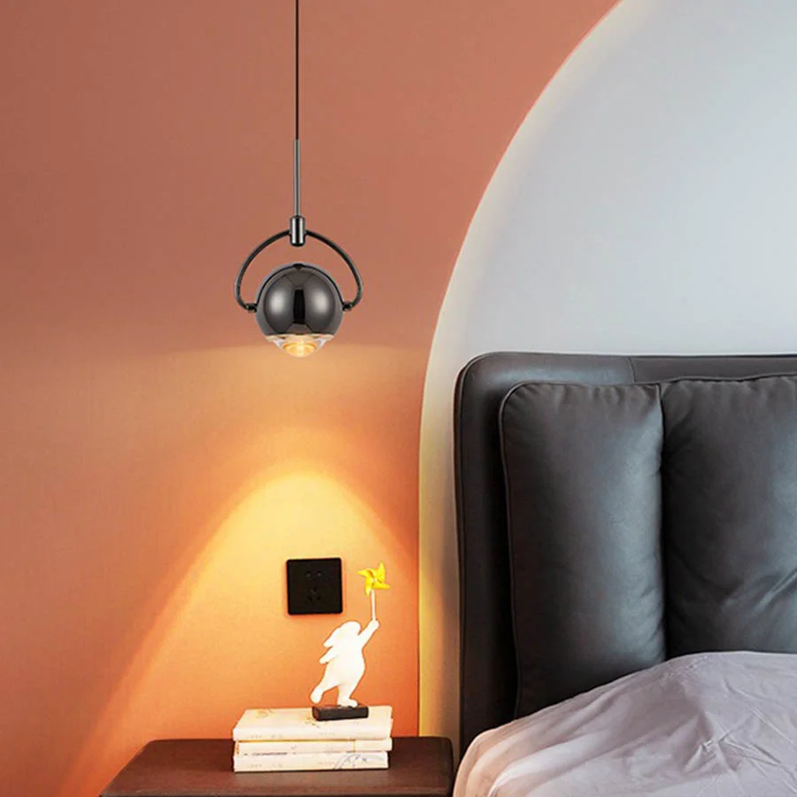 

Modern Globe LED Pendant Lights Stretch Lifting Bedroom Bedside Chandelier Adjustable Line Hanging Lamp Spotlight Decor Fixture