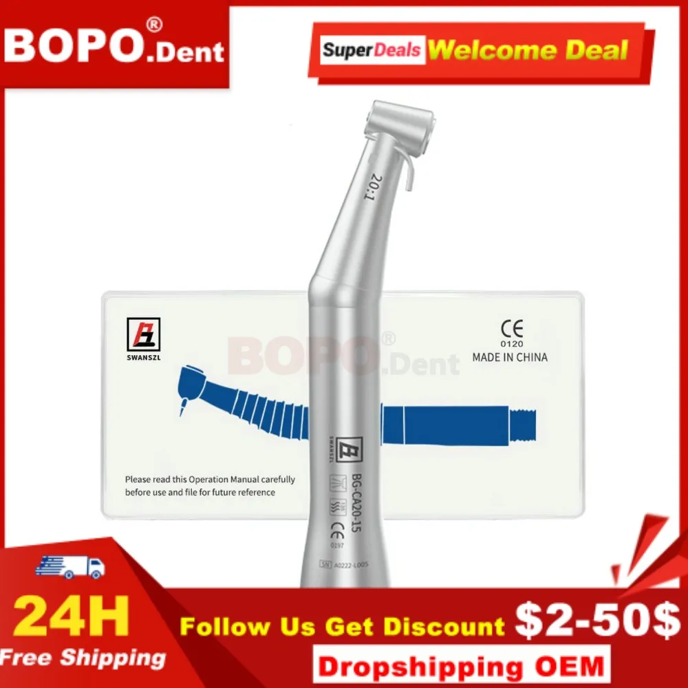 

Dental 20 To 1 Fiber Optic Implant Bender ED Titanium Dentistry Low-speed Handpiece Dental Dentistry Tool