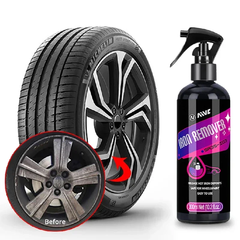 Iron Remover Wheel Iron Remover Car Iron Remover Spray For Car Detailing Wheels Metal Cleaner and Conditioner For Rust Deep Cleaning
