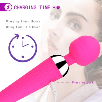 Powerful Wireless Dildos AV Vibrator Magic Wand for Women Clitoris Stimulator Rechargeable Massager Wellness Erotic Sex Toy 4