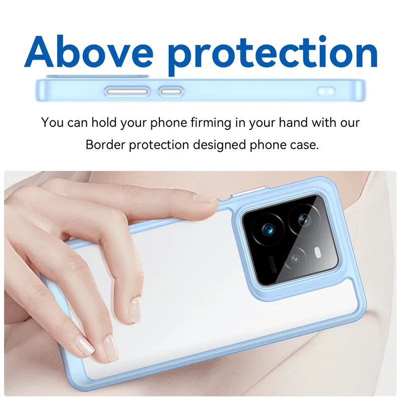 Enhanced Protective Case Cover - TPU Border & Acrylic Backplane Bumper