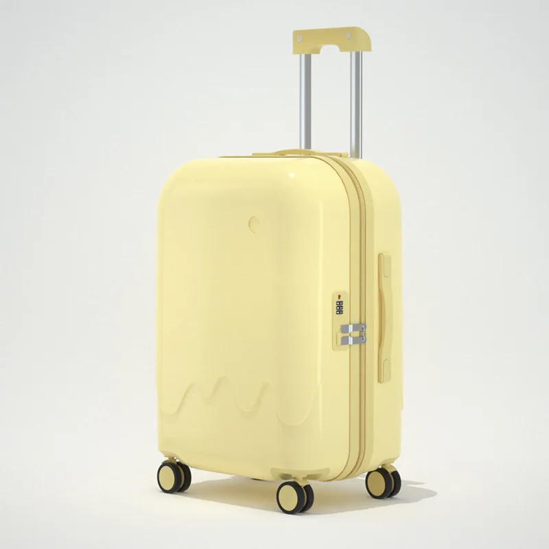 PLUENLI Multifunctional Ice Cream Luggage Trolley Case Female Student Universal Wheel Password Box Boarding Case Travel
