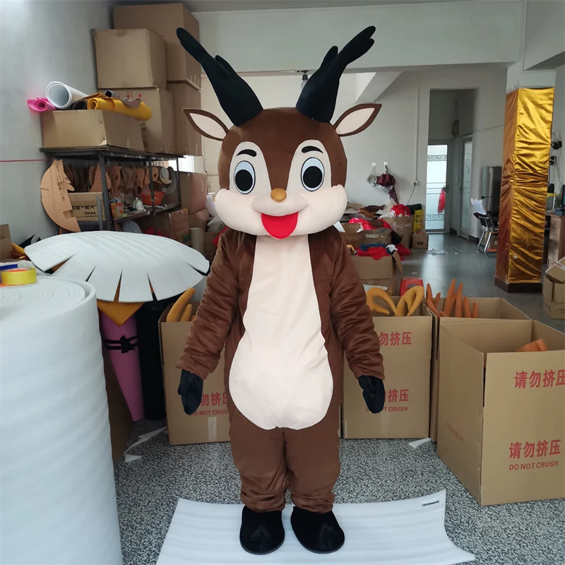 Cartoon Deer Mascot Costume Adult Fancy Santa Elk Mascotte Cosplay  Performance Suit Carnival Event Party Christmas Outfits Dress - AliExpress  200000532