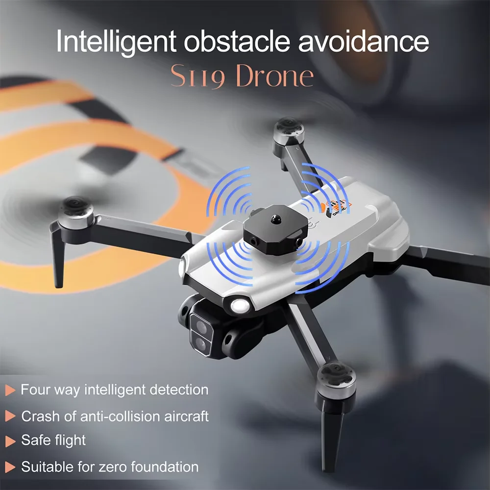 2025 S119 MAX Drone Professional 8K Camera with Large Screen Remote Control Aerial FPV Avoiding Obstacle  Folding 5G RC Dron 5KM