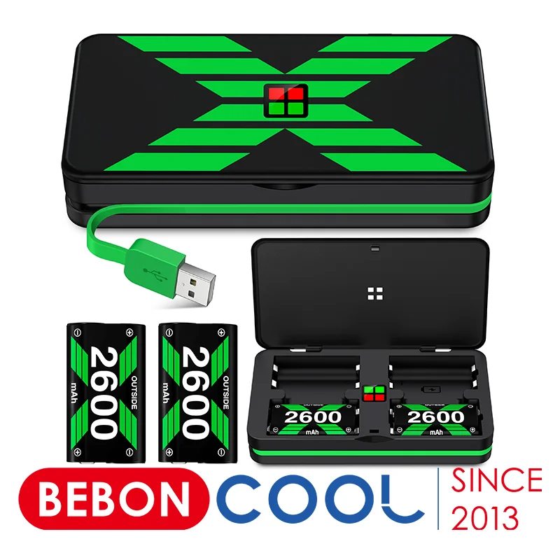 4 X2600Mah Pacco Batteria Per Controller Xbox Series X/Xbox Series S Caricabatterie Rapido Per Xbox One/Xbox One X/Xbox One S Accessori