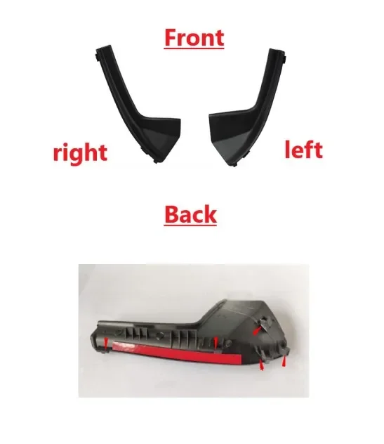 Car Front Windshield Lower Corner Outer Decoration Neck Grille Outer Cover 2 Pair Car Accessories For Nissan Tiida 05-10