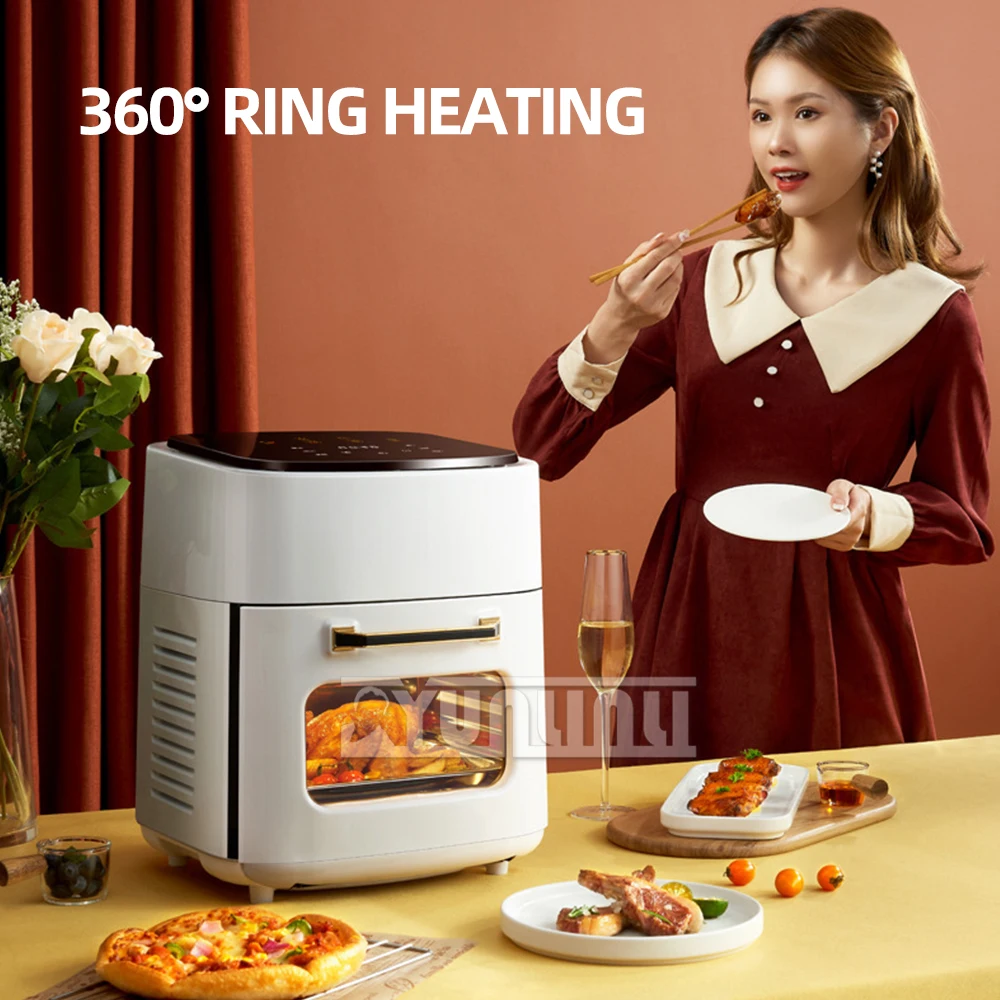 15L Intelligent Air Fryer Three-layer Large Capacity Electric Oven Smokeless Barbecue Machine