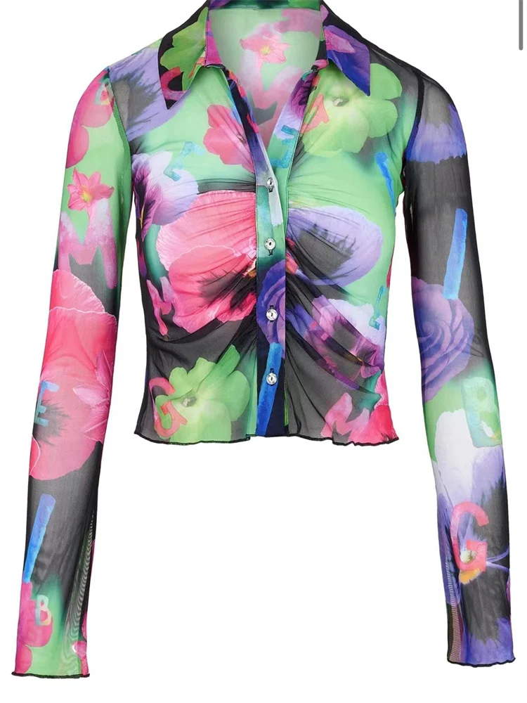 Wmstar Skirts Sets Summer Holiday Sexy Two Piece Set Women Print Lace Button Crop Top and Maxi Skirt Wholesale Dropshipping 2024