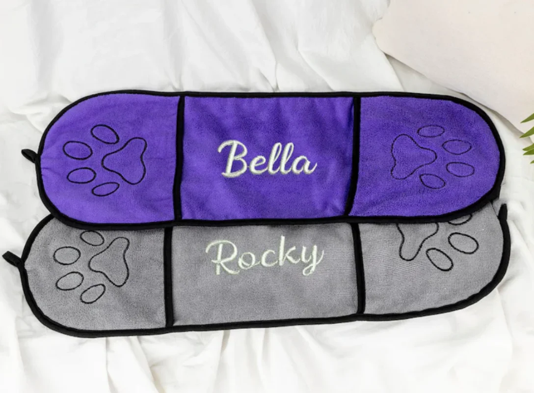 Personalized Custom Pet Bath Towels, Cat And Dog Absorbent Towels, Quick  Drying Ultra-Fine Fiber Pet Bath Gloves