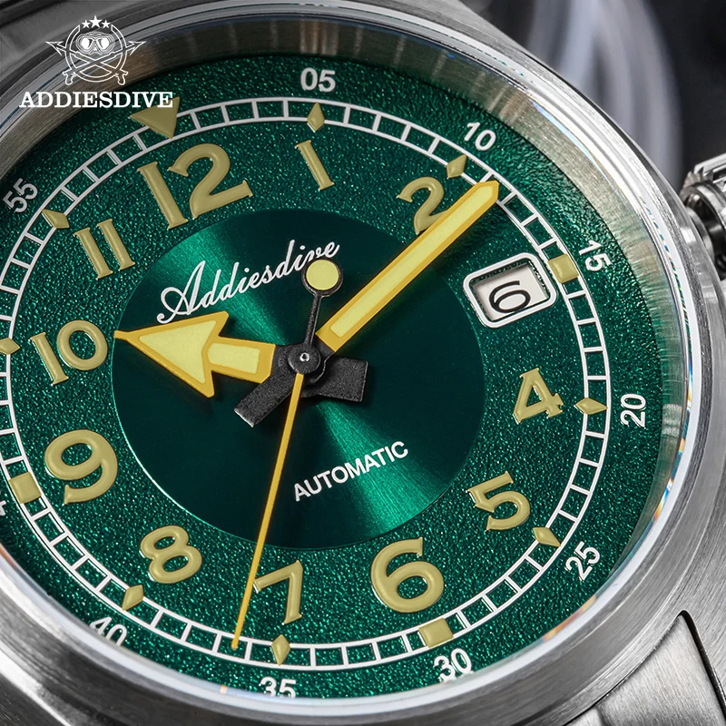 ADDIESDIVE 39mm New 2024 Man Watch's Sapphire Crystal 316L Stainless Steel Vintage Super Luminous Automatic Mechanical Watches