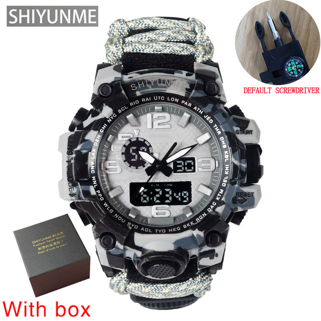 Men Military Watch LED Quartz Waterproof Male Wristwatch Fashion Outdoor Sports Digital Clock Watches Relogio Masculino
