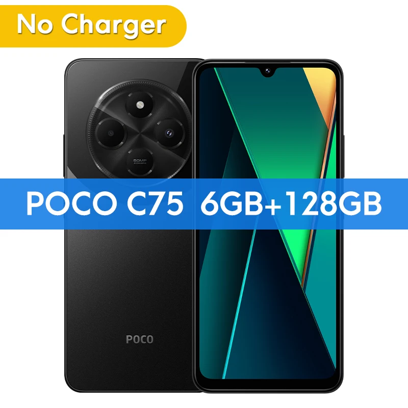 POCO C75 8GB/256GB グローバル版 Xiaomi Poco C75 Smartphone 8 + 256 Go No Contract Cell Phone