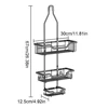 Shower Caddy Organizer Hanging Shower Organizer Multi-Function Shower Organizer Rack 3-Tier with Hooks for Soap Shower Sponge 6