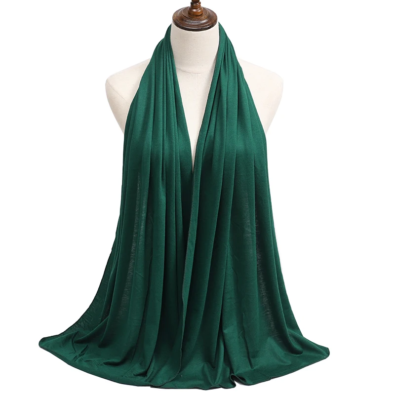 thumbnail image 1 of 2023 Nuevo pañuelo hijab de algodón modal, chal musulmán largo, turbante suave liso, pañuelo para la cabeza para mujer, diadema africana de 170 x 60 cm, 1 of 5