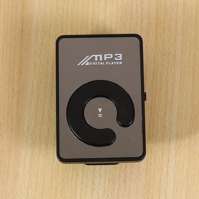 2X Mini Mirror Clip USB Digital MP3 Music Player Support 8GB SD TF Card Black