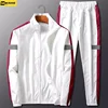 2Pcs Men Tracksuit Hoodie Tops Joggers Pants Tracksuit Set Male Running Jogging Sportswear Hooded Pants Mens Sweat Suit 2024 1
