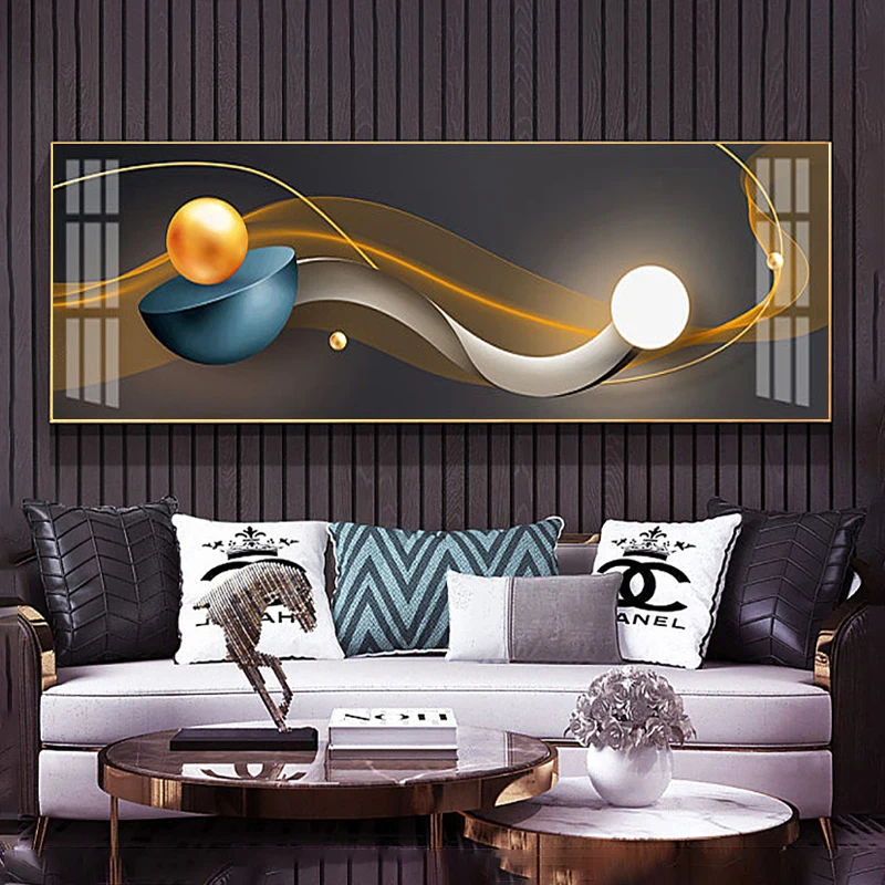 thumbnail image 1 of Pósteres e impresiones de una pieza de geometría sólida abstracta moderna, pintura en lienzo de lujo ligera, arte de pared, imagen para sala de estar, 1 of 5