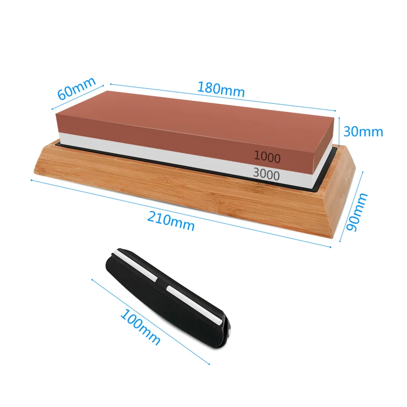 Description Picture 3 of itemProfessional Grindstone Set, Wooden Base Angle Guide Plate Polishing Set, Grit240 - 8000
