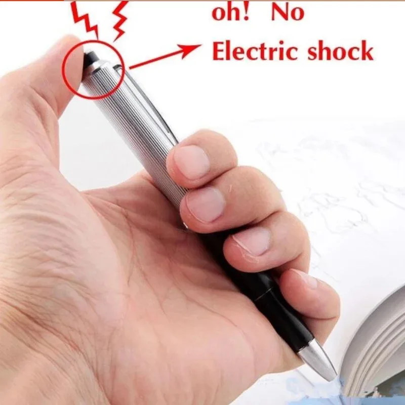 Electric Shock Prank Pen - Safe Static Shock Gag Gift for Office/Party, Novelty  Joke  Toy  with  Realistic  Vibration