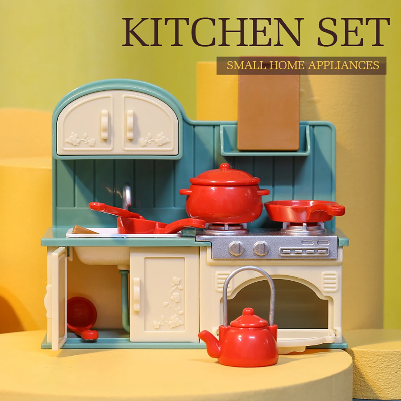 1pc Girl Gift Model Toy Table House Accessories Forest Family Kitchen Miniature House Play House Toy Small Model Furniture 4
