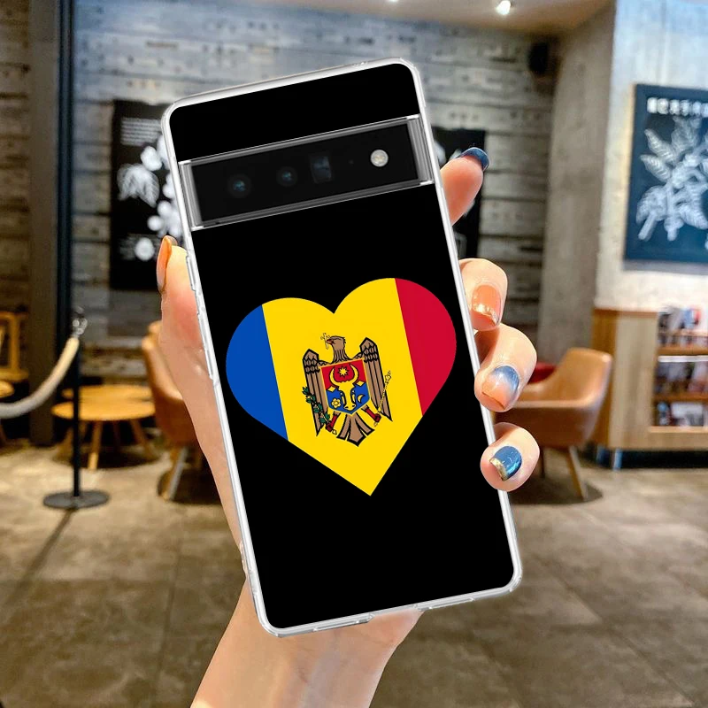 Moldova Flag Soft TPU Clear Phone Case