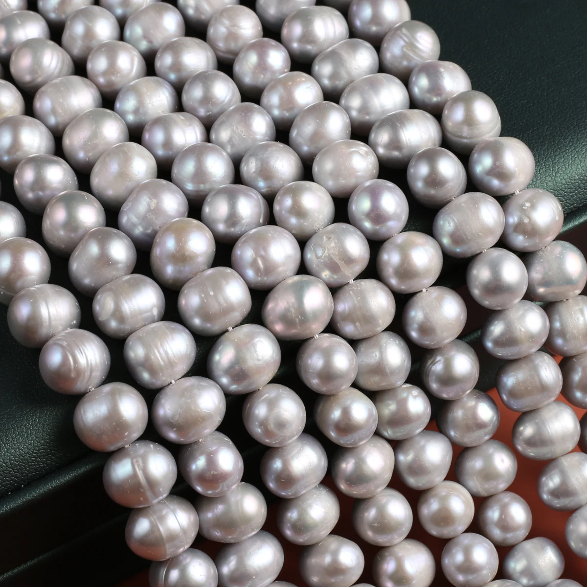 High Quality 100% Natural Freshwater Pearls Gray Beads 11-12mm for Jewelry Making DIY Necklace Bracelet Accessories Gift 36CM