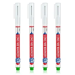4 - Piece Deep Hole Waterproof Markers for Metal and Woodworking (4Pcs green)